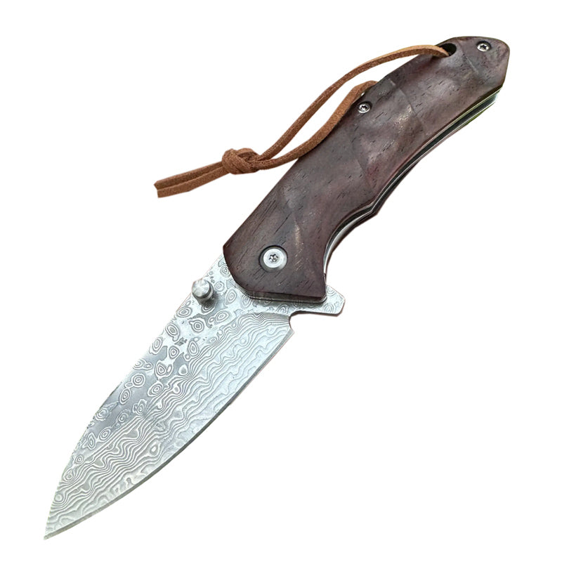 Couteau de Chasse en Acier Damas