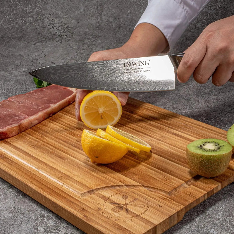 Couteau de Cuisine Damas Pas Cher Découpe