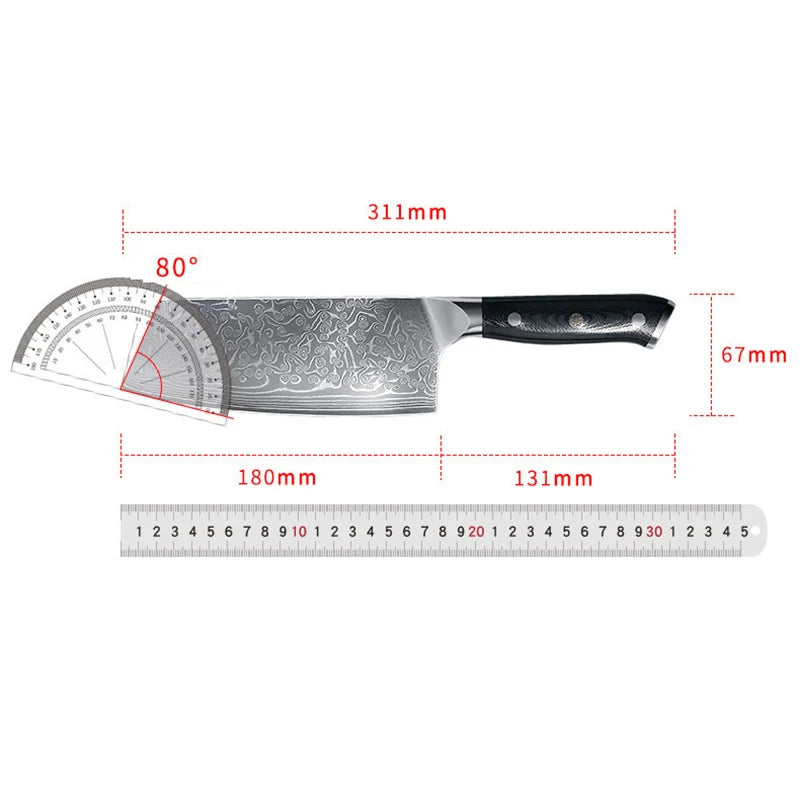 Couteau avec Lame Damas France Dimensions