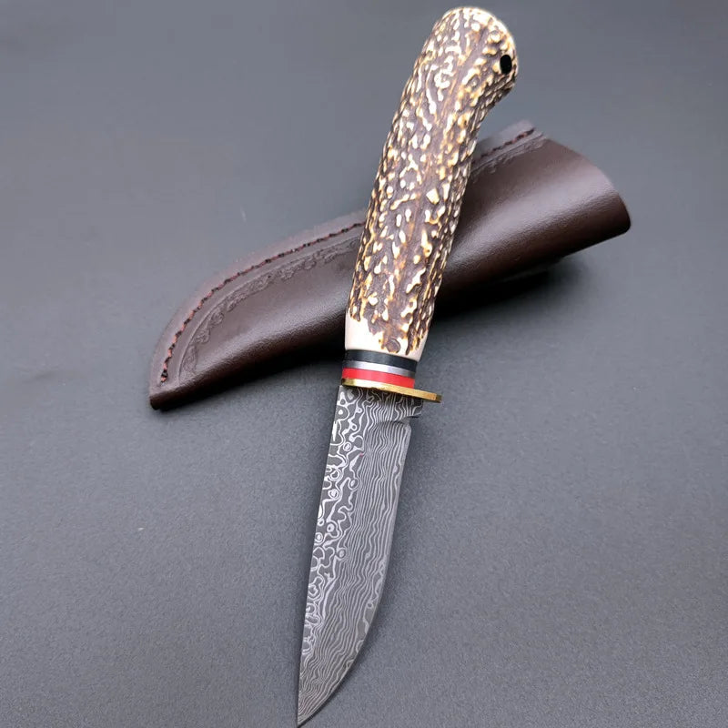 Couteau de Poche Lame Damas Etui
